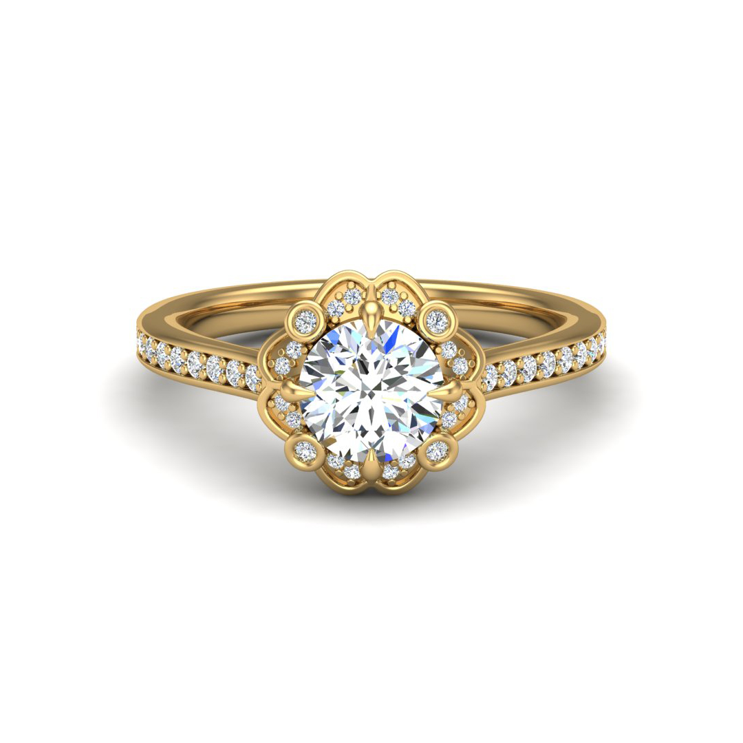 Octavia Halo Engagement Ring
